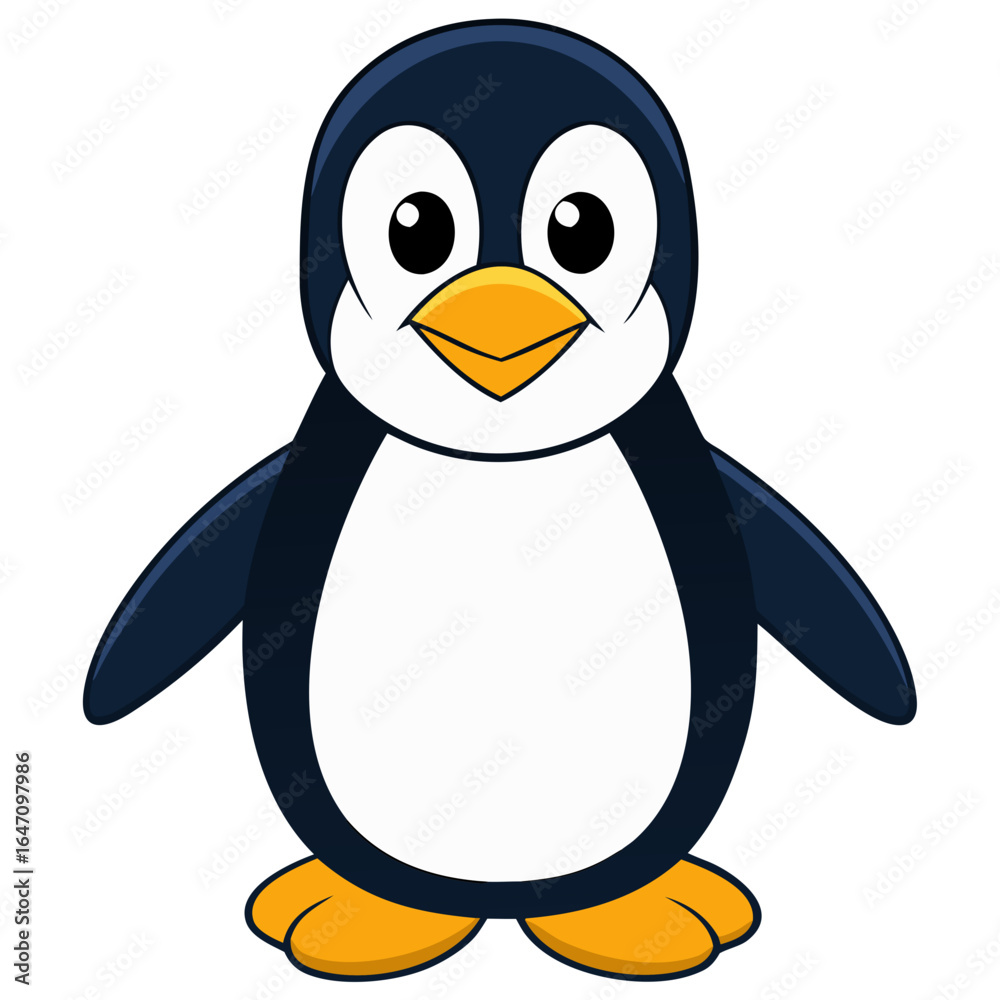 Obraz premium Penguin Cartoon Vector PNG