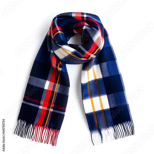 Vibrant plaid scarf in classic colors