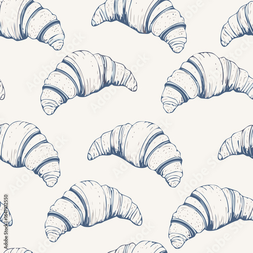 Breads Hand Draw Sketch Pattern Background
