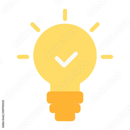 Approved Idea Lightbulb Check Icon