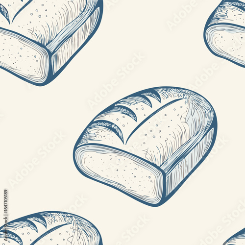 Breads Hand Draw Sketch Pattern Background