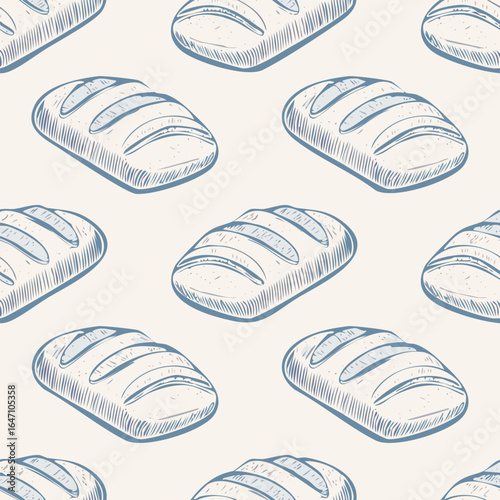 Breads Hand Draw Sketch Pattern Background