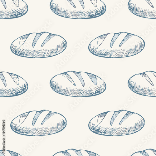 Breads Hand Draw Sketch Pattern Background