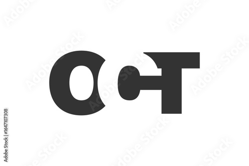OCT logo design. Initial letter O C T bold font style for tech startups, consulting, corporate branding. Creative company name, headlines typography identity, trendy logotype.