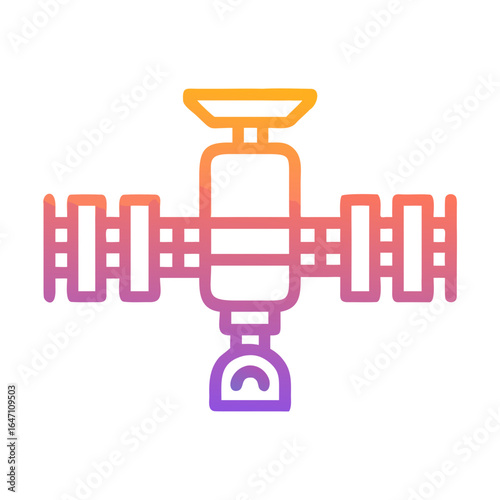 Colorful illustration of a space station in gradient style  