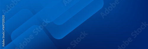 Abstract blue background with glowing geometric lines. Modern blue gradient square shape design. Futuristic technology concept.