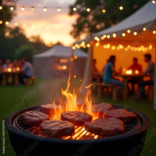 Summer Evening Backyard BBQ Party

