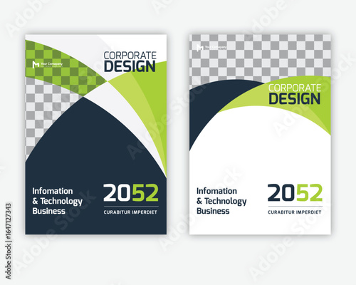 Business book cover design template in a4brochure annual report magazine poster