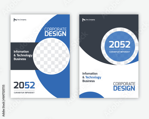 Business book cover design template in a4brochure annual report magazine poster