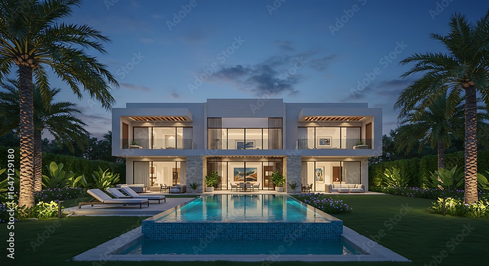 Fototapeta premium Luxury living spaces: luxury design perspective