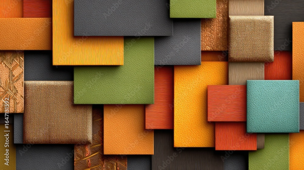 Fototapeta premium Abstract geometric pattern of colorful squares