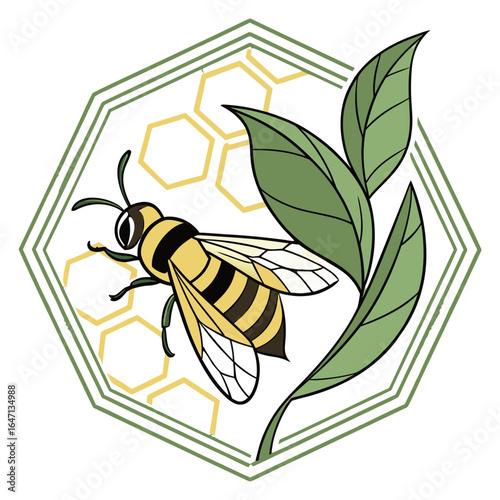 bee and honey