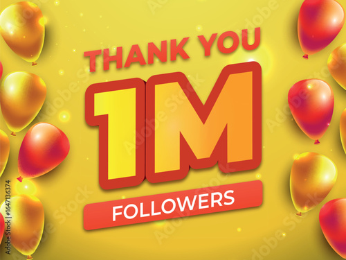 Thank You 1 Million Followers Celebration Banner