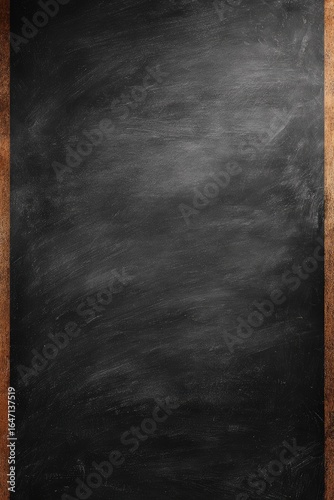 Dark chalkboard with wooden frame