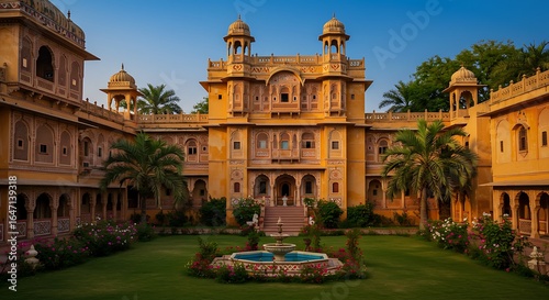 Heritage haveli in scenic surroundings in India