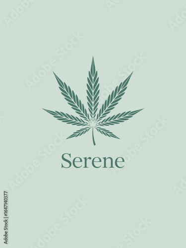 Cannabis Cream with Leaf Design Alternative Medicine Label