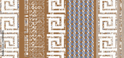 fabric jacquard weave linen abstract shapes geometry seamless patterns geometric trendy retro style. floral fabric weave linen abstract stripes seamless patterns geo bed cover, scar, wear, bag, wear