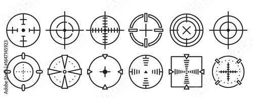 target dart line icons set