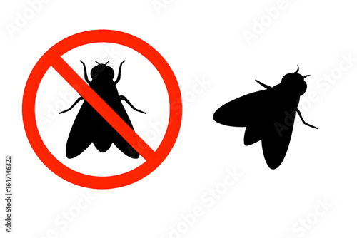 No Flies Sign – Hygiene and Pest Prevention Concept