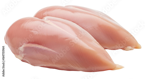 Isolated raw chicken breasts