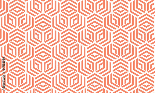 Abstract geometric pattern. A seamless vector background. White and pink ornament. Graphic modern pattern. Simple lattice graphic design