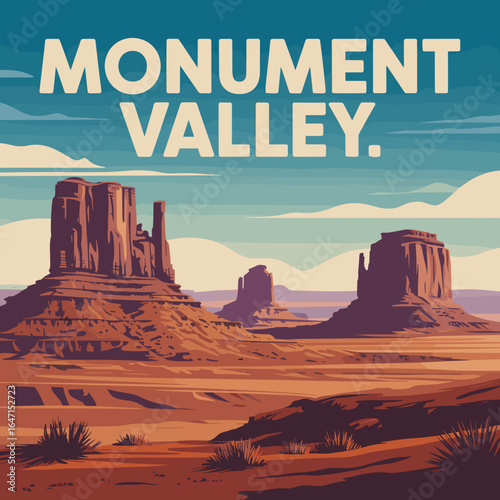 Monument Valley Desert Buttes Poster