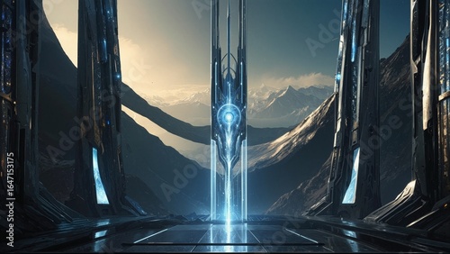 A shimmering celestial entity of artificial intelligence