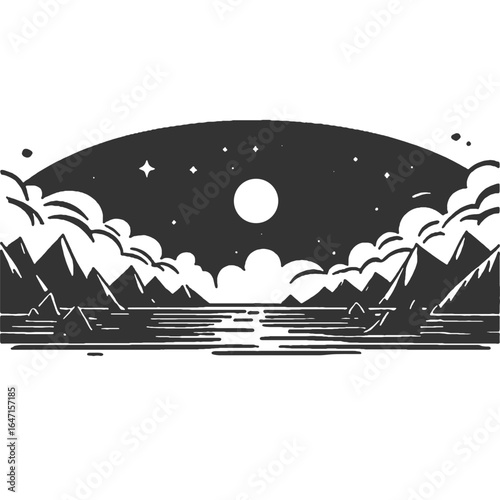 Last Fields of Earth Vintage Illustration Vector