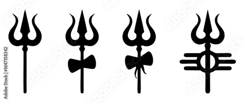 Shiva god trishul trident set...