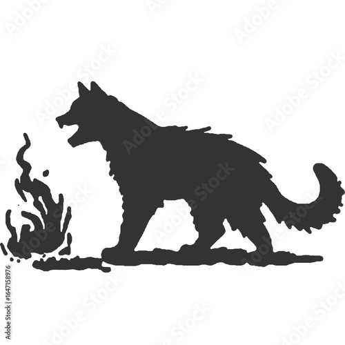 No Place in the New World Vintage Illustration Vector