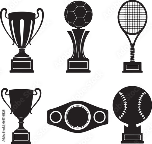 Sports Trophies Championship Belt Tennis Racket trophy