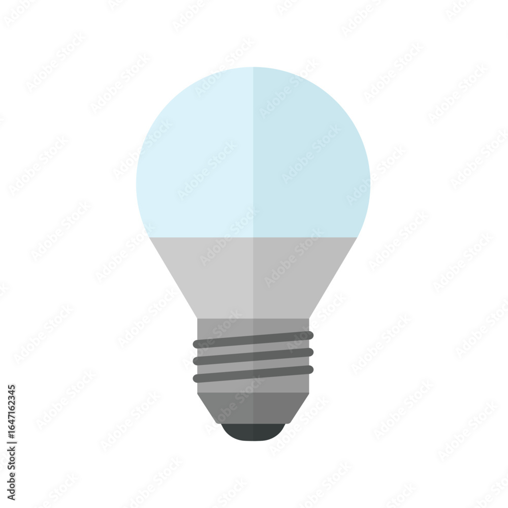Obraz premium Led bulb flat vector illustration on white background.