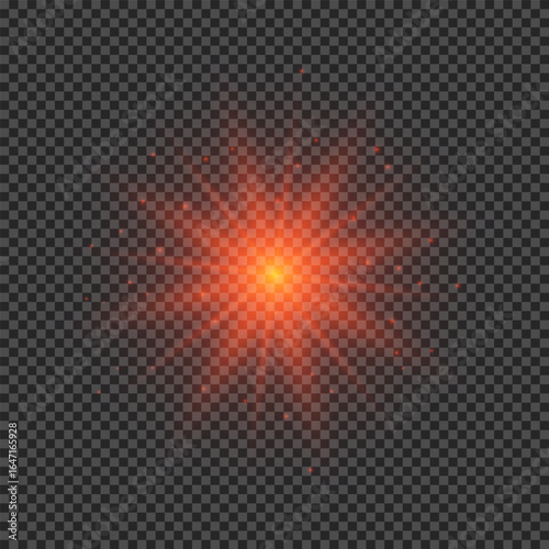 Light effect of red lens flares