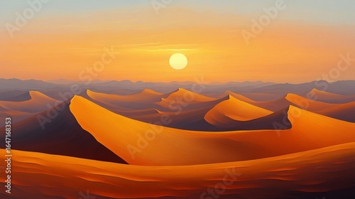 Desert Sunset Landscape