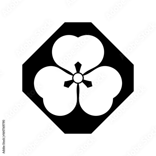 片喰紋・隅切り地抜き片喰（すみきりじぬきかたばみ）