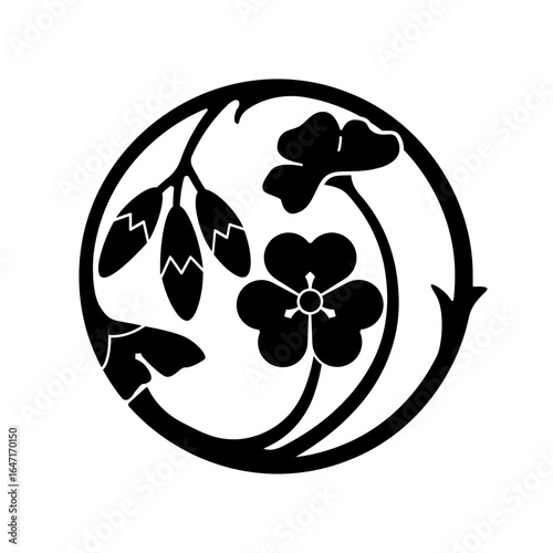 片喰紋・片喰の枝丸（かたばみのえだまる）/ 片喰枝丸（かたばみえだまる）