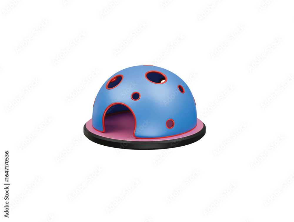 Fototapeta premium dome play icon 3d illustration render