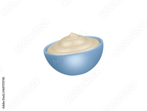 sour cream icon 3d illustration render