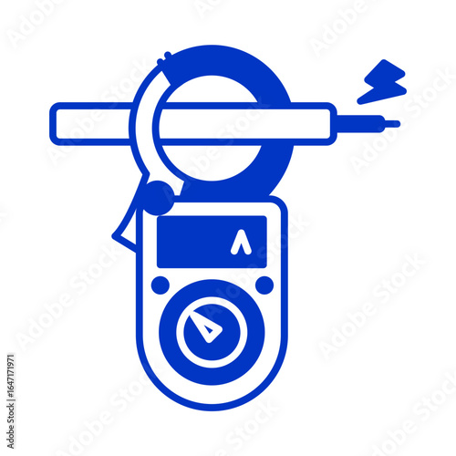 Clamp ampere meter icon