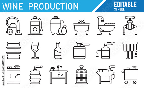 Wine Process Icons: Representing Every Step of Wine Production