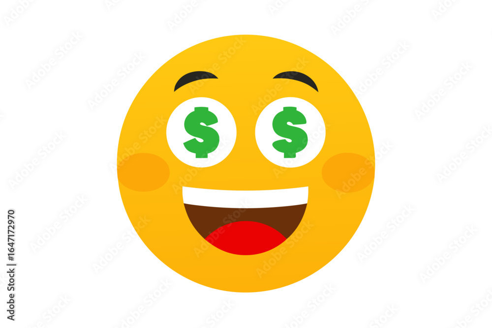 Fototapeta premium Happy Easter egg with a cheerful yellow smiley face cartoon illustration