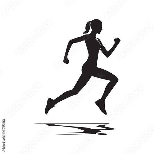 "Jogging Man AI Generated Vector | Athletic Exercise Design"