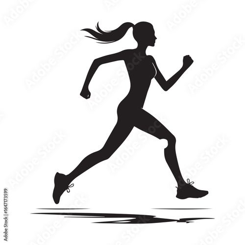 "Jogging Man AI Generated Vector | Athletic Exercise Design"