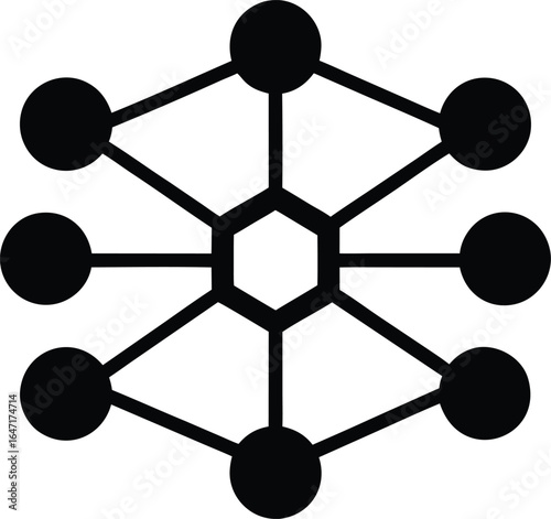 network nodes vector icon.eps
