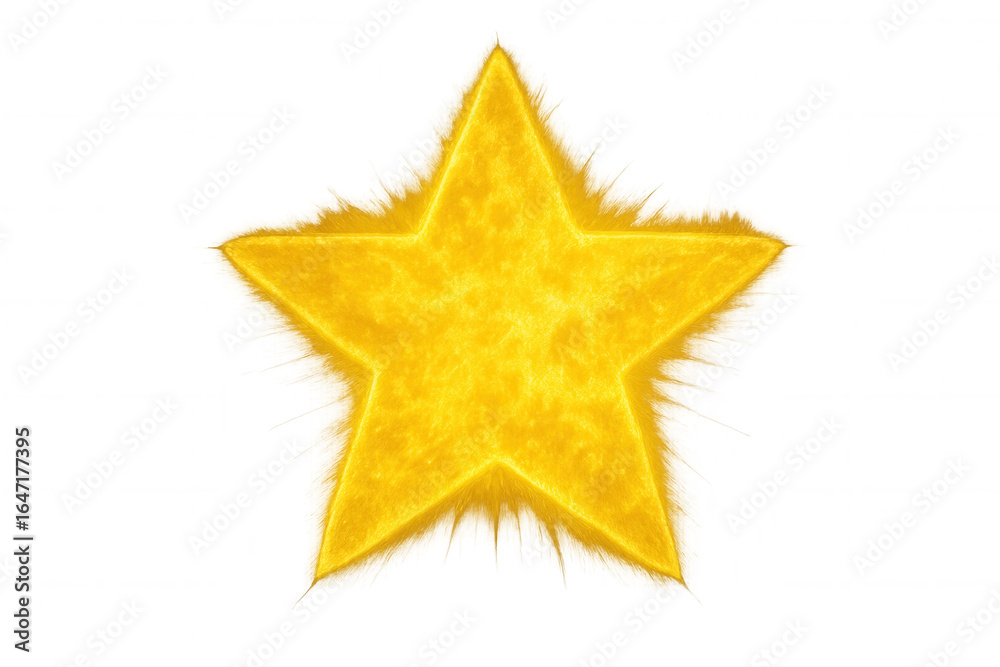 Obraz premium Bright golden star burning with a fiery effect on a transparent background, ideal for graphic design projects