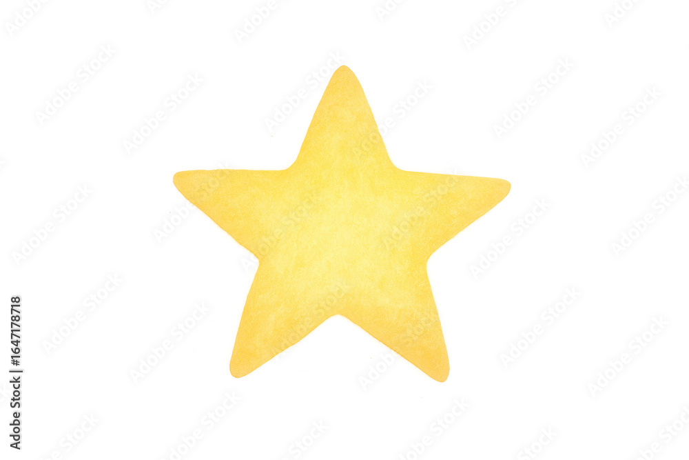 Obraz premium Luminous watercolor star glowing softly, transparent background creating delicate artistic shine for graphic designs