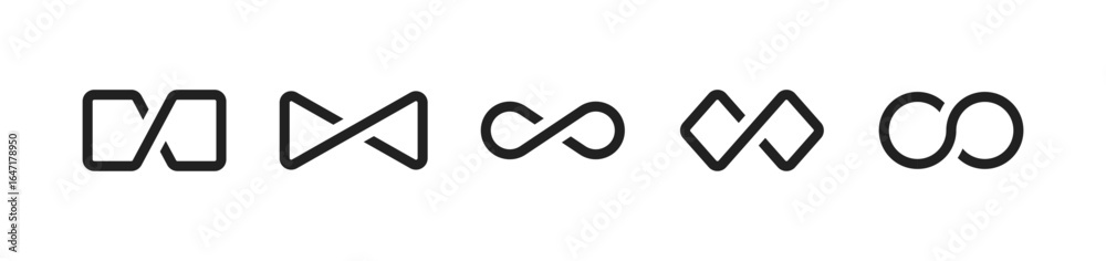 Obraz premium Infinity icon set. Vector EPS 10