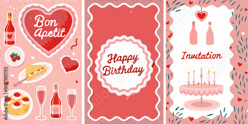 Festive birthday celebration with food and drinks