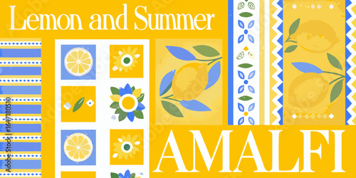 Amalfi coast summer vibes with lemons and floral patterns