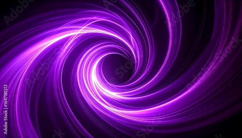 Abstract swirling vortex of purple light